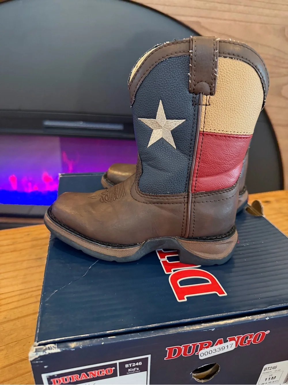 Durango Texas flag boots 11m kids toddler